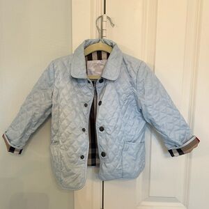 Toddler Burberry quilted jacket light blue 18m